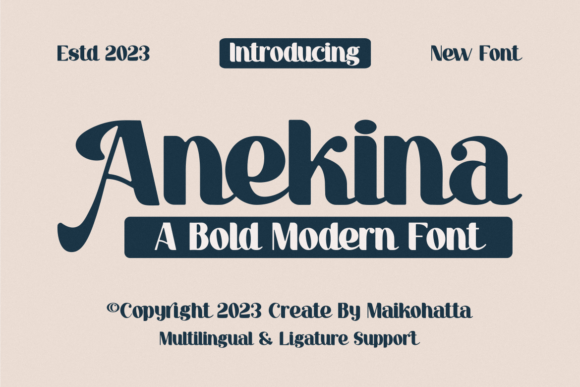 Anekina: A Bold Display Font for Creative Makers