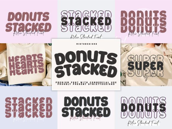 Donuts Stacked Bundle Font