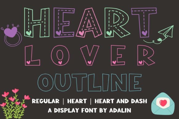 Heart Lover Outline Font