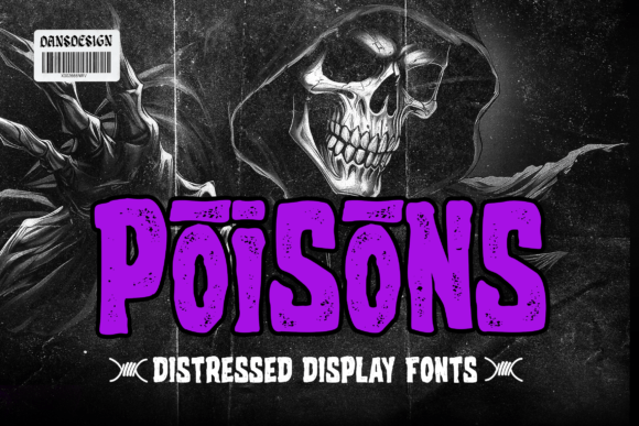 Poisons Font: Bold & Distressed