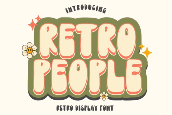 Retro People Font for Creative Design
