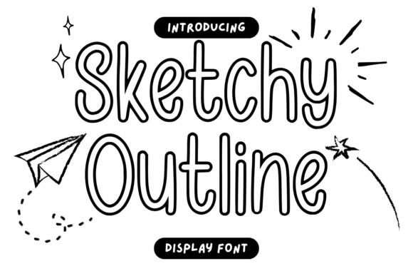 Sketchy Outline Font for Bold Campaigns