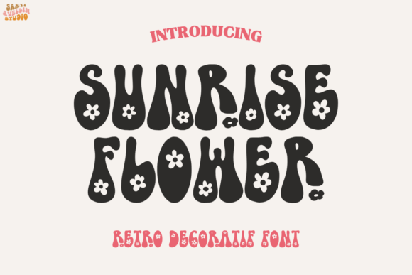 Sunrise Flower Font for Business Branding