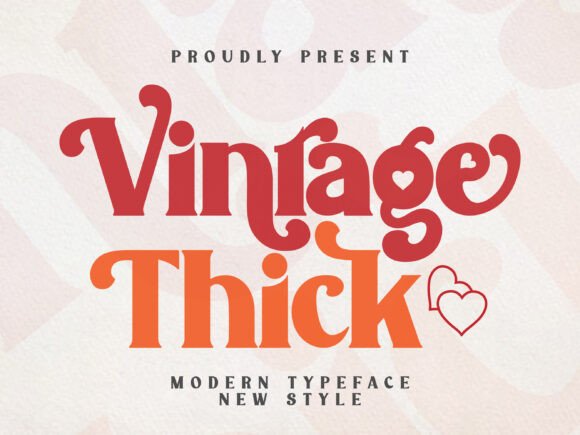 Vintage Thick Font for Web Design