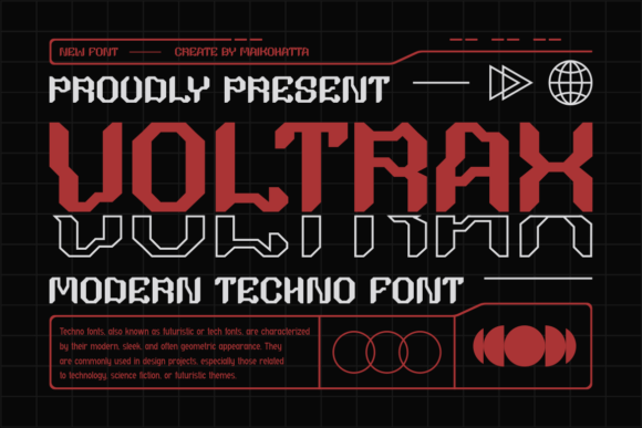 Voltrax Font for Creative Projects